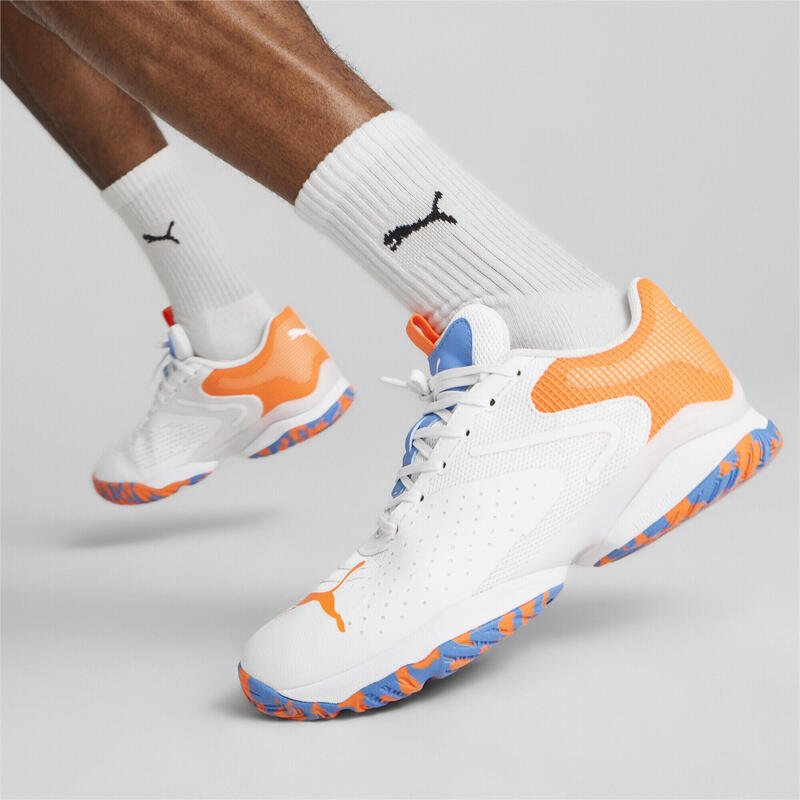 Solarattack RCT Padel Sportschuhe Herren PUMA White Ultra Orange Team Light Blue
