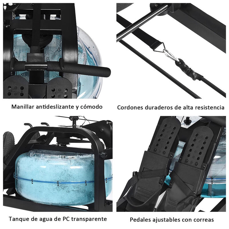 Rameur AquaRower CF223. 16 niveaux de résistance.