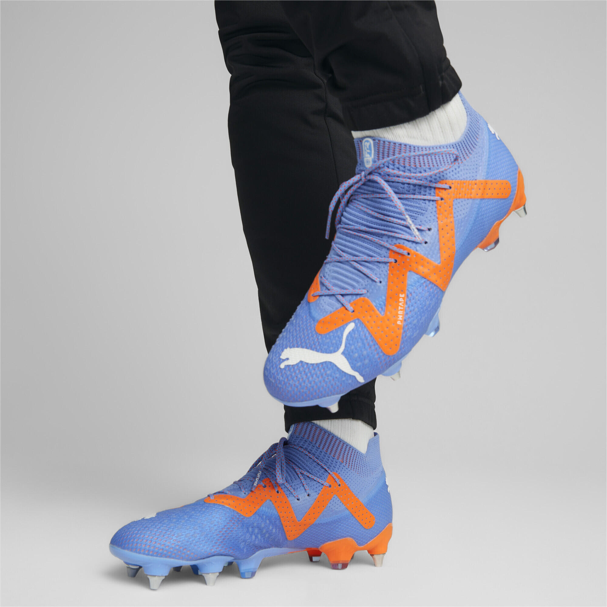 FUTURE ULTIMATE MxSG voetbalschoenen PUMA Blue Glimmer White Ultra Orange 2/7