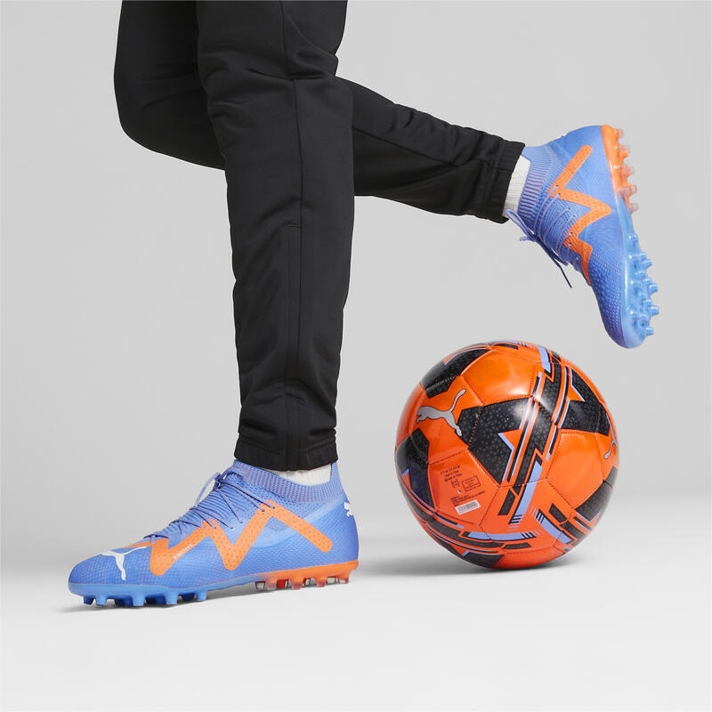 FUTURE ULTIMATE MG Fußballschuhe Herren PUMA Blue Glimmer White Ultra Orange