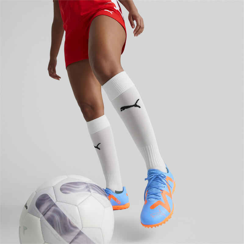 Botas de fútbol FUTURE Play TT PUMA Blue Glimmer White Ultra Orange