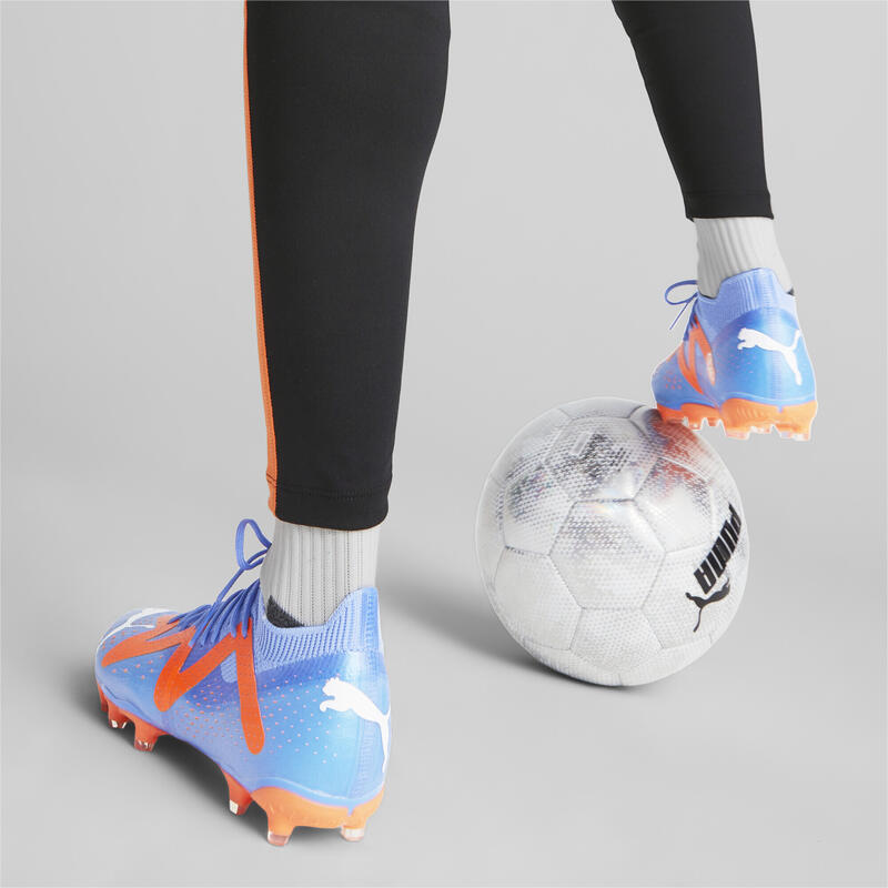 Botas de fútbol Mujer FUTURE Match FG/AG PUMA Blue Glimmer White Ultra Orange
