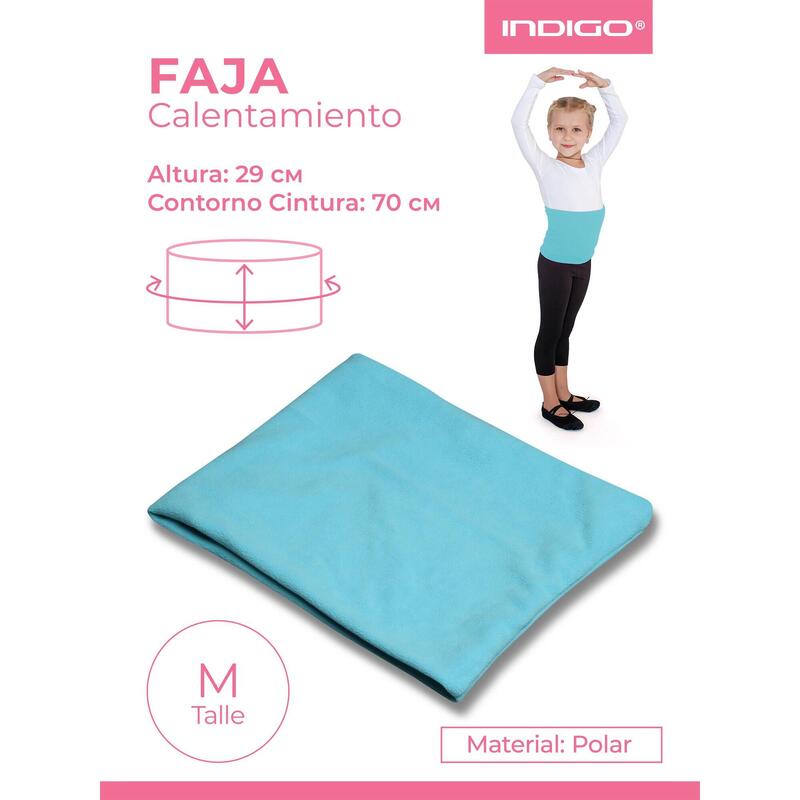 Faja de Calentamiento y Protectora de Polar INDIGO Talle M 29/33 Azul Claro