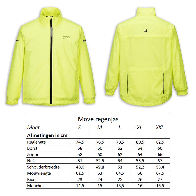 Veste de sport/veste de pluie taille L jaune fluo