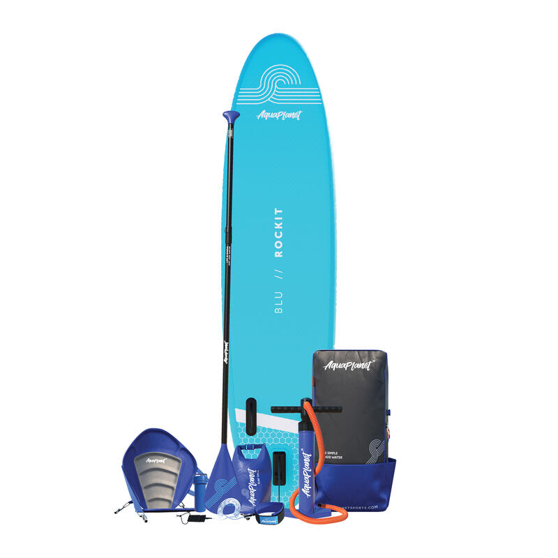 Prancha 2 em 1 Stand Up Paddle & Kayak Insuflável- Kit AQUAPLANET- Azul