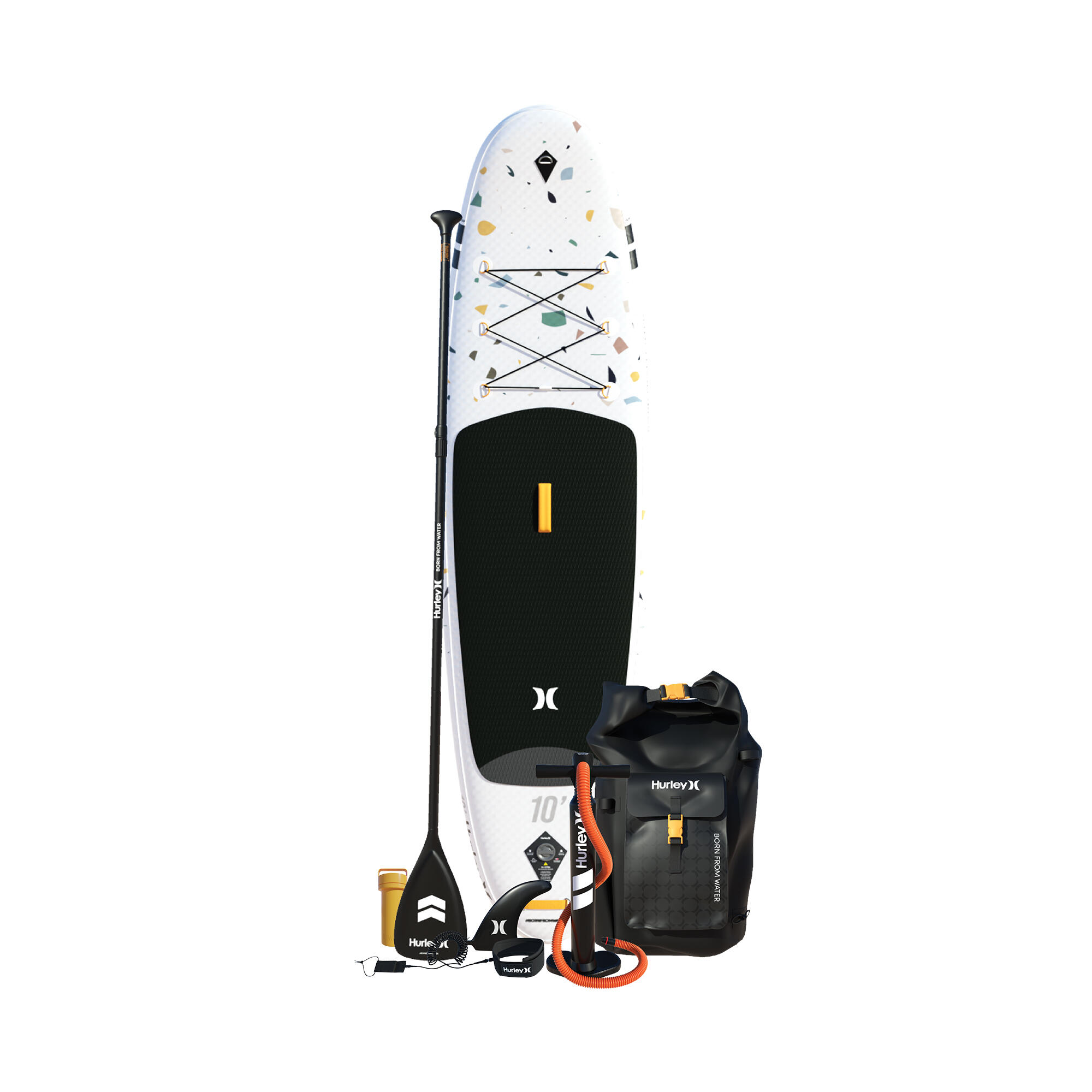 Pack de Tabla de paddle surf inflable Hurley Advantage Terrazzo de 10' 2/7
