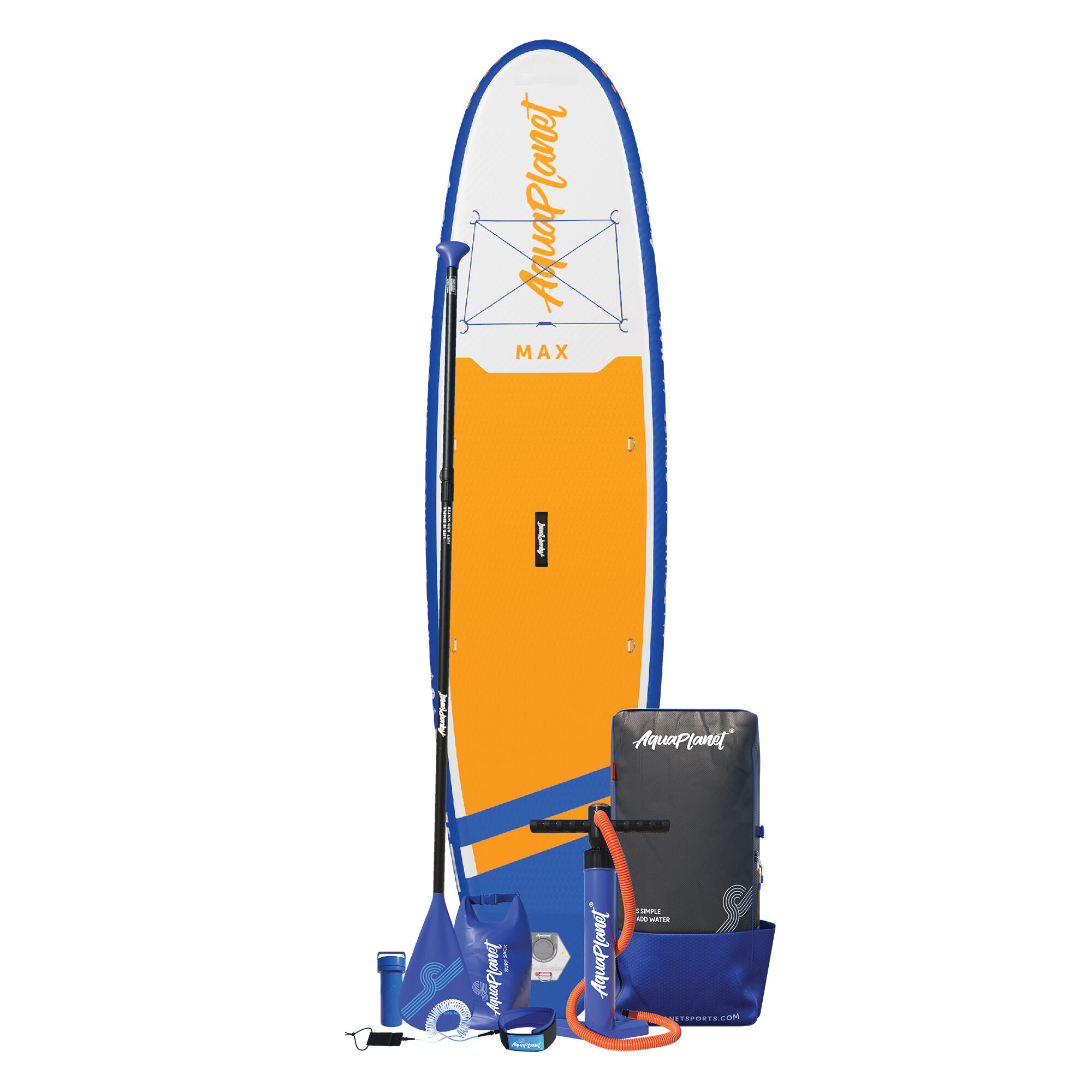 Prancha de Stand Up Paddle Insuflável- Kit AQUAPLANET 10'6" - Max - Laranja 2/4