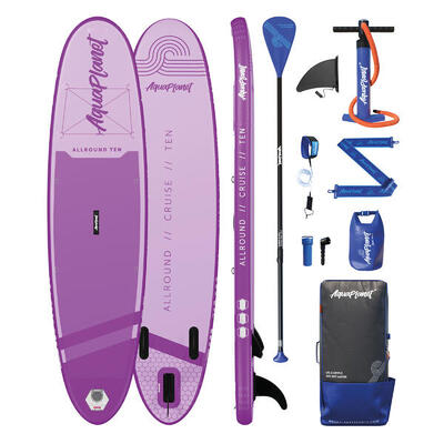 AQUAPLANET Aufblasbares Stand-Up Paddleboard Set - AllRound Ten Blau