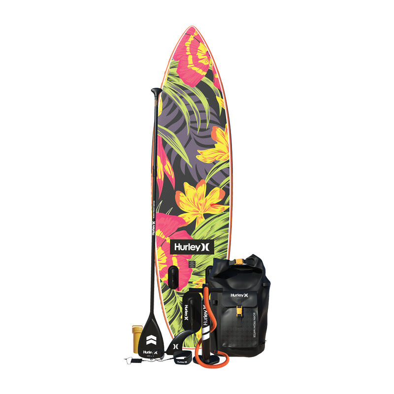 Hurley ApexTour MIDNIGHT TROPICS 10'8 Inflatable Paddleboard Package