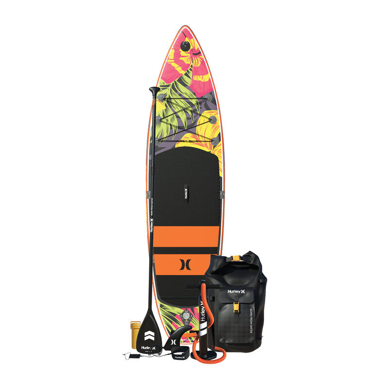 Hurley ApexTour Midnight Tropics 10'8" opblaasbaar paddleboardpakket