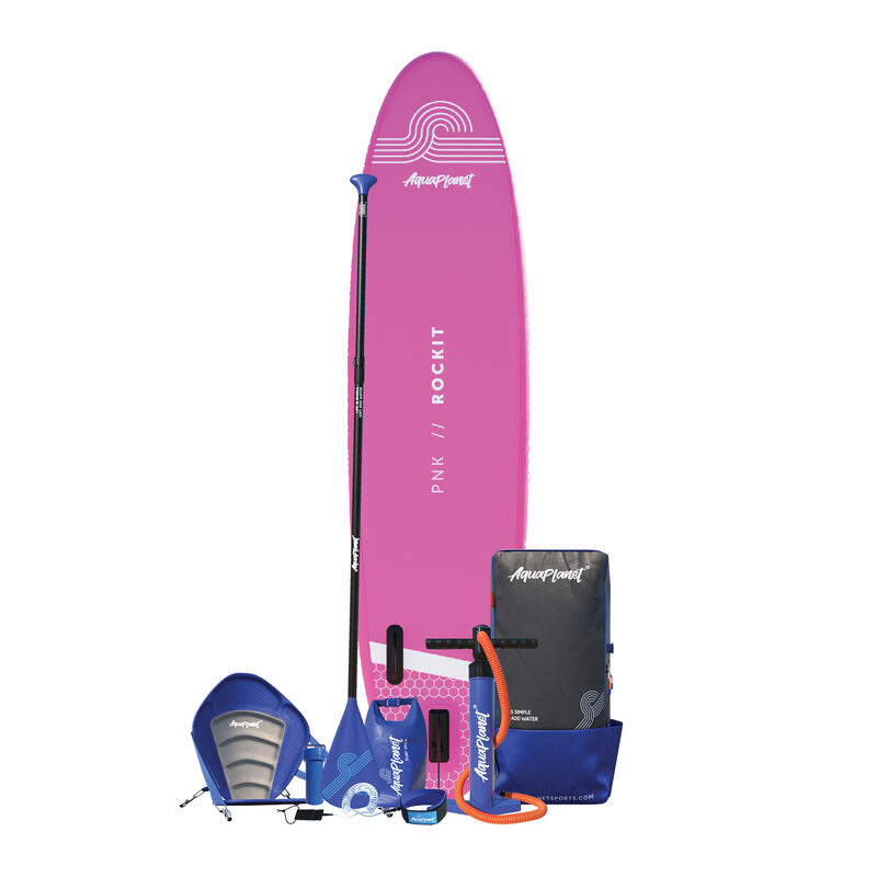 AQUAPLANET Kit de planche à pagaie gonflable pour kayak - Rockit, rose