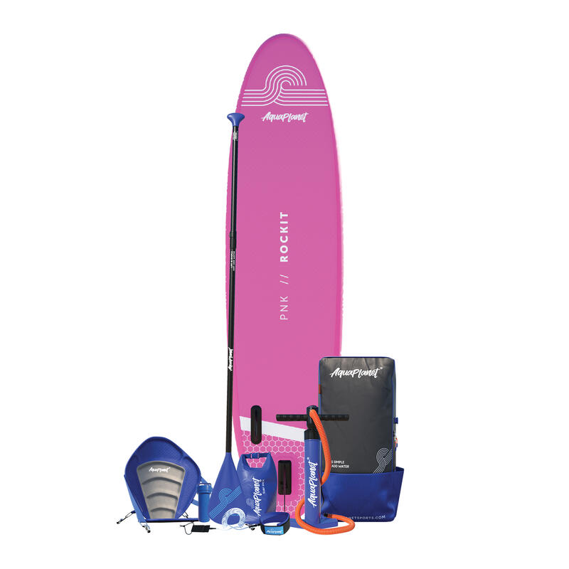 AQUAPLANET Opblaasbaar kajak paddleboard set - Rockit Roze
