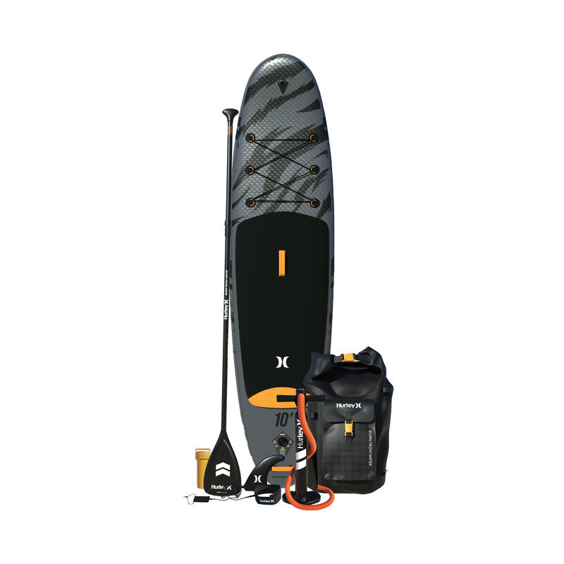 Hurley Advantage BLACK TIGER 10' aufblasbares Paddleboard-Paket