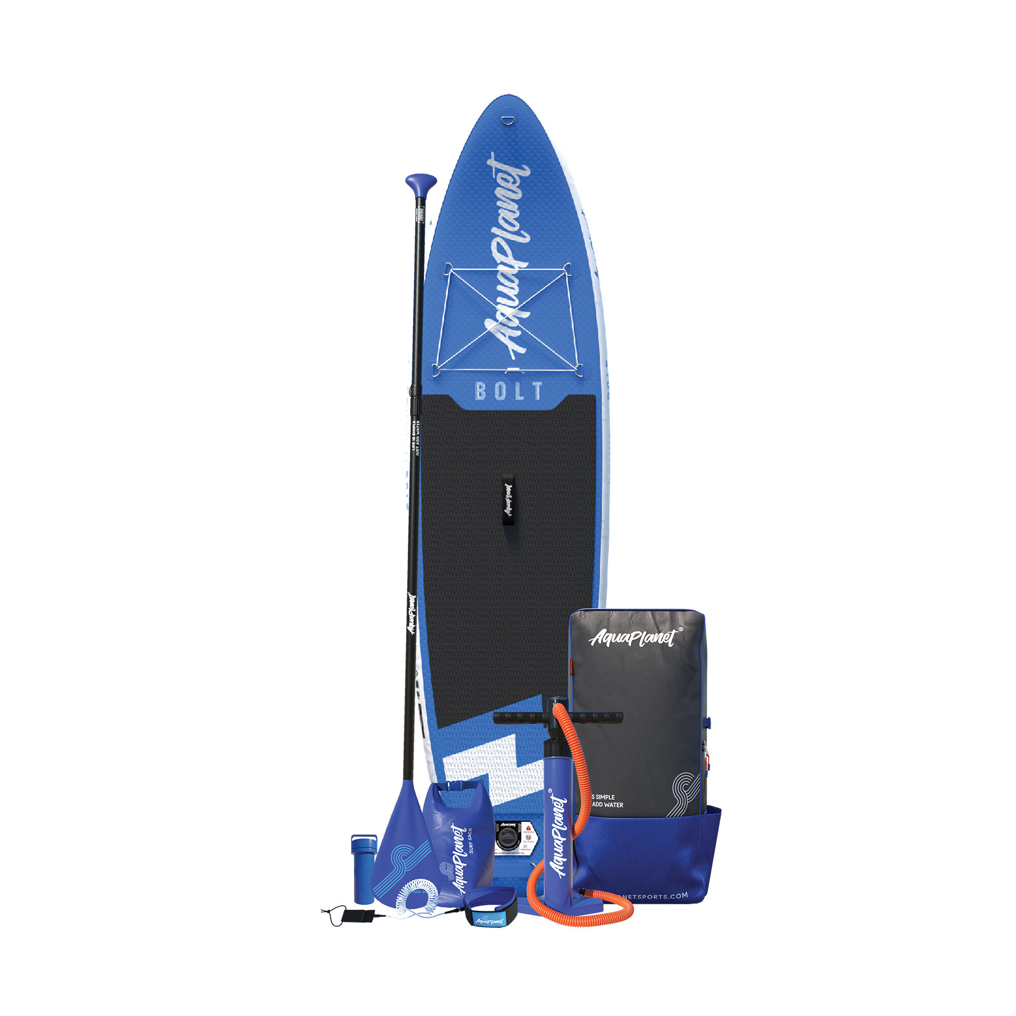 Aquaplanet BOLT 9'4 Junior Inflatable Paddle Board Package - Blue 2/6