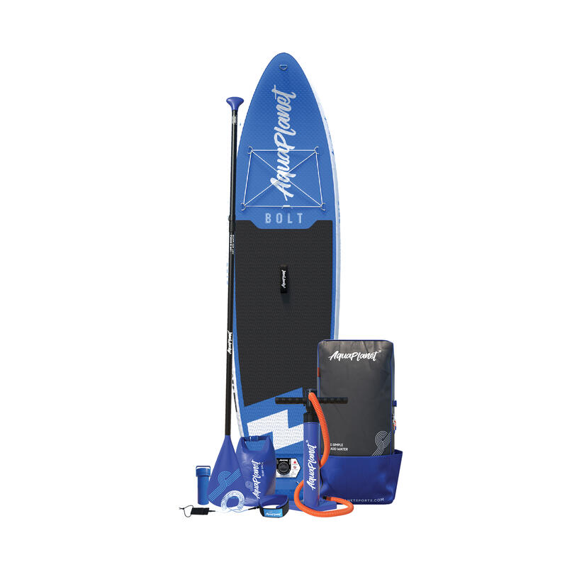 Conjunto de prancha de remo inflável Aquaplanet BOLT 9'4" - Azul