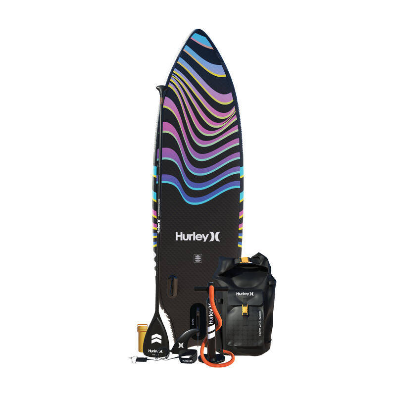 Pacote de prancha de remo inflável Hurley Phantom Surf OMBRE 9'