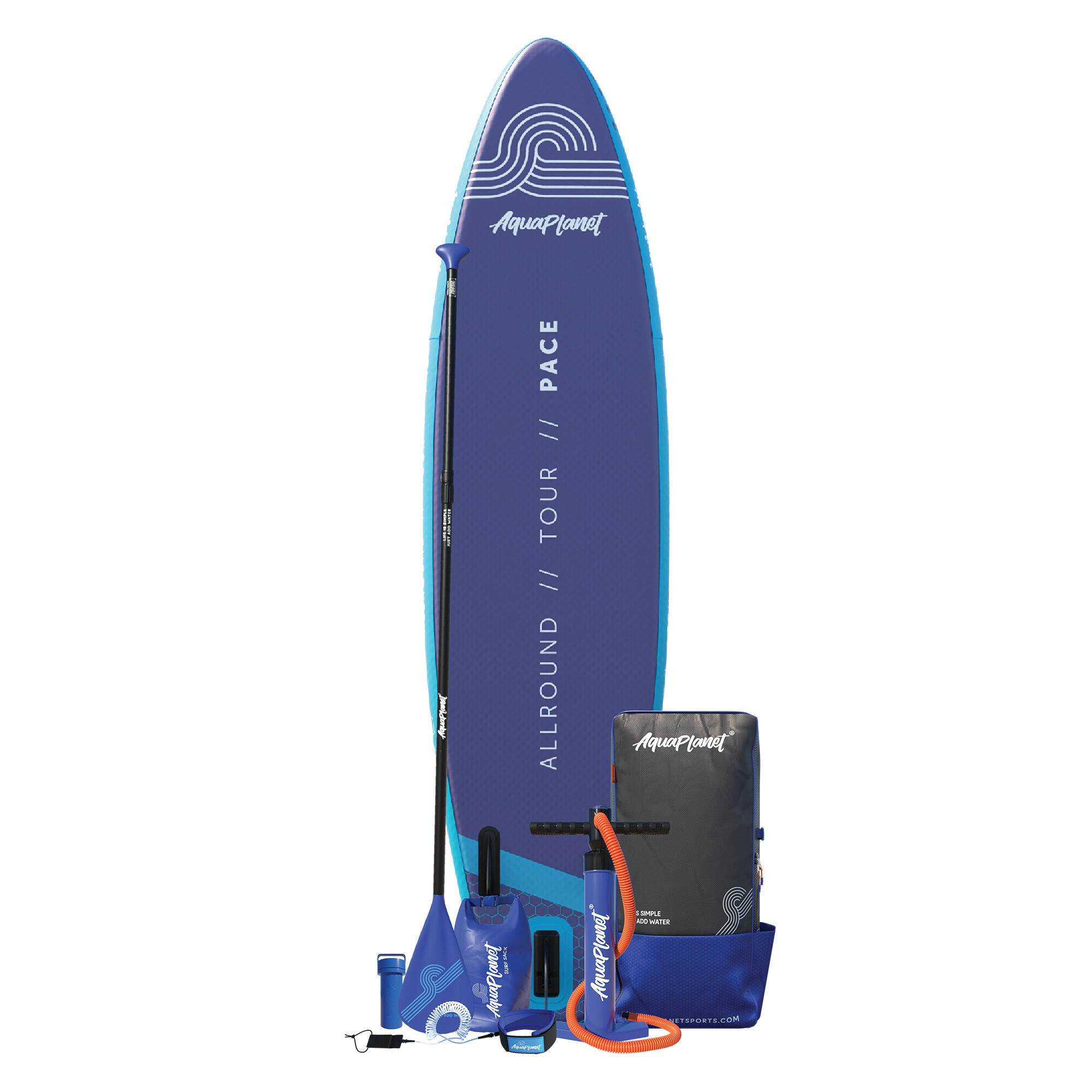 Aquaplanet PACE 10'6″ Pacchetto Paddle Board Gonfiabile - Teal/Mezzanotte 3/5