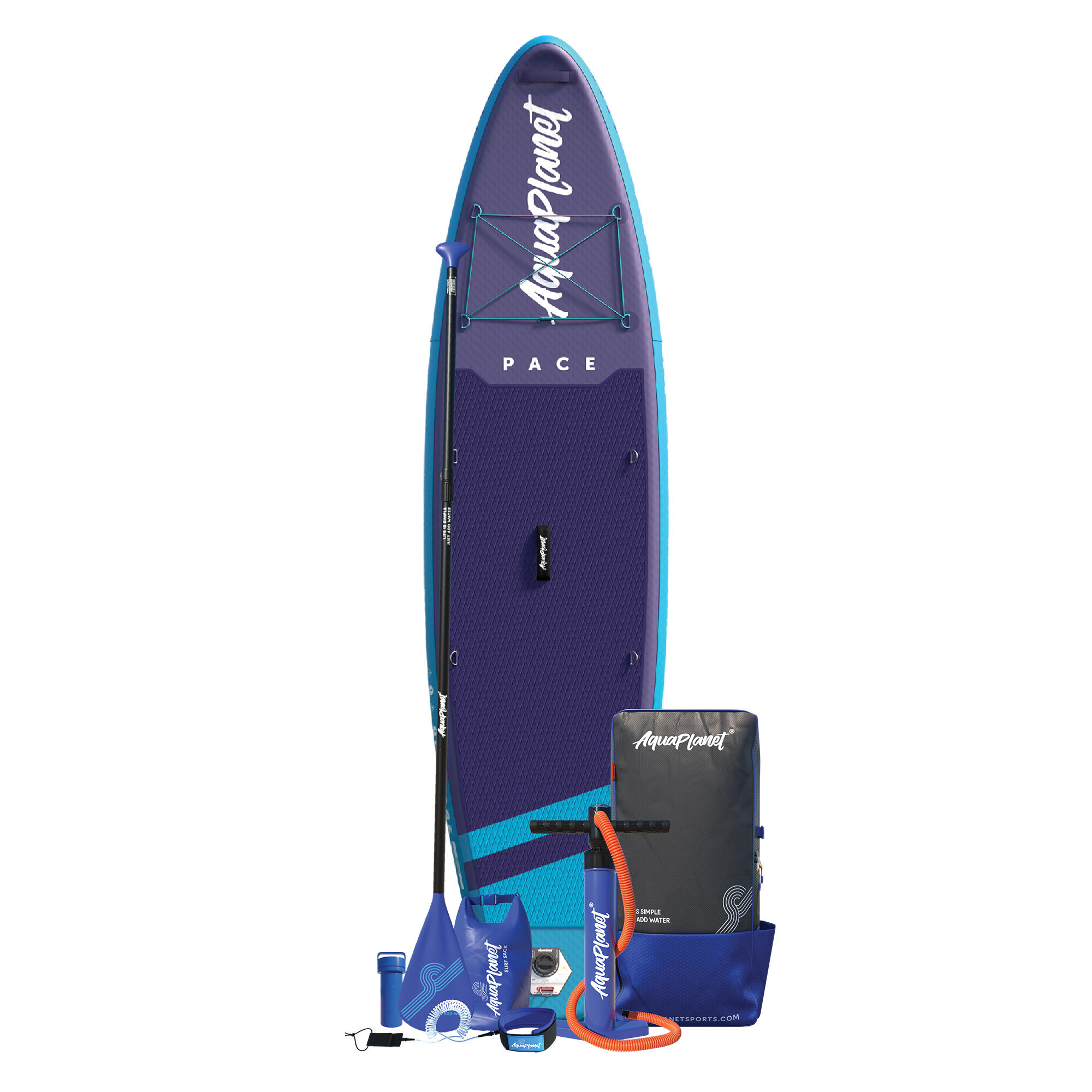 Aquaplanet PACE 10'6″ Pacchetto Paddle Board Gonfiabile - Teal/Mezzanotte 2/5