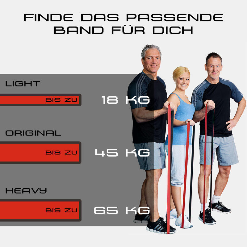 FITNESSBAND ORIGINAL ROT SCHWARZ 45 KG DEUSER®