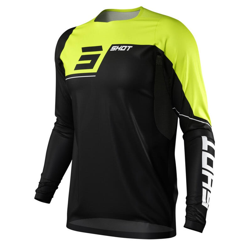 Maillot Manches Longues Shot Revolt Noir/Jaune