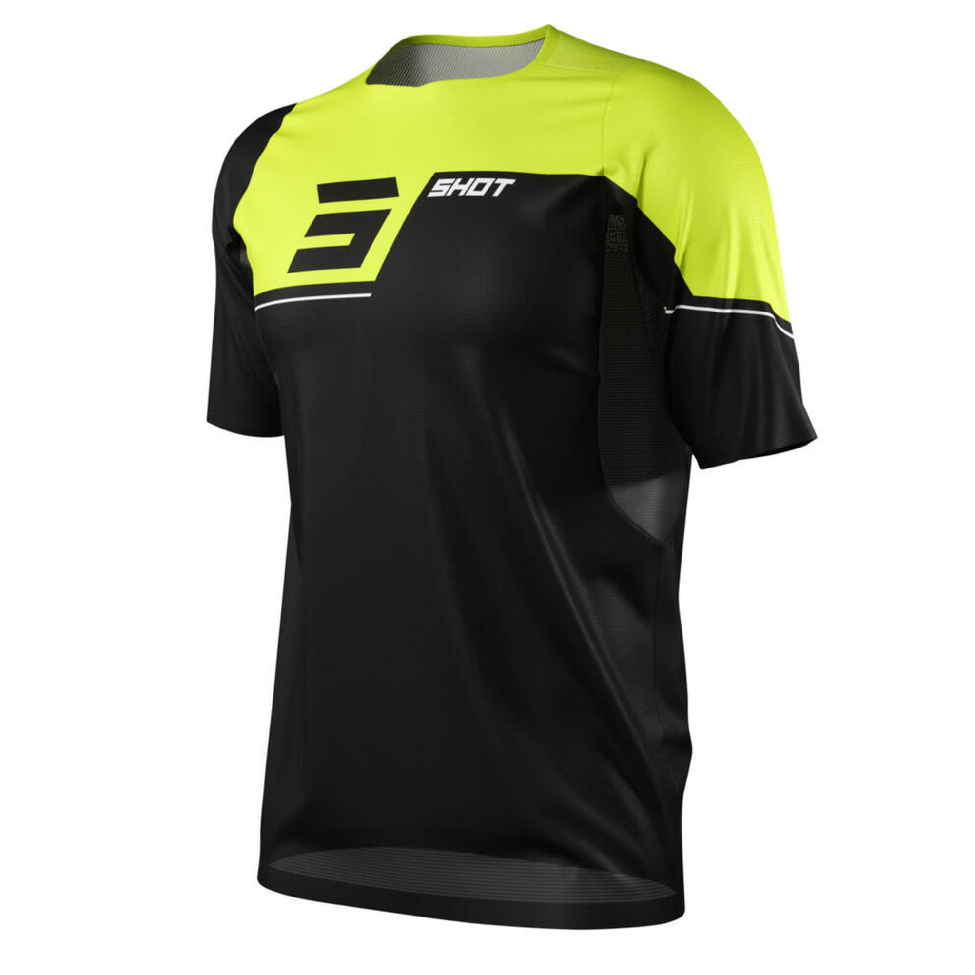 Maillot Manches Courtes Shot Revolt Noir/Jaune Enfant 5/5