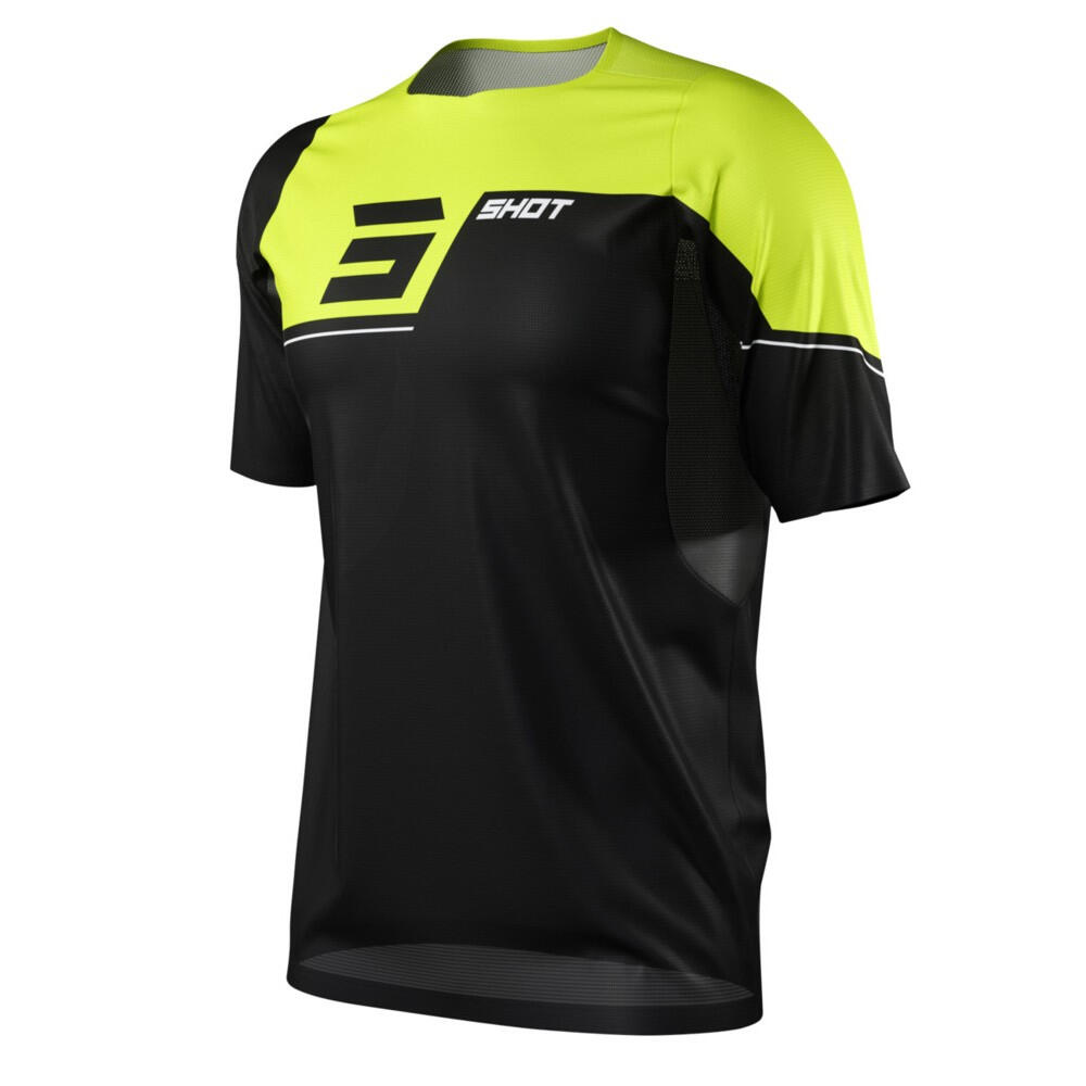 Maillot Manches Courtes Shot Revolt Noir/Jaune Enfant 4/5