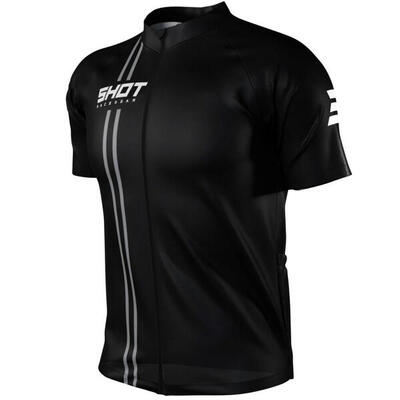 Maglia Maniche Corte Ciclismo su strada Shot Unlimited Zip Nero