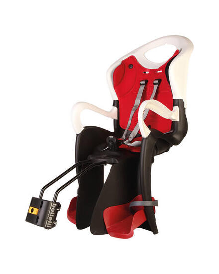 Bellelli Siège bébé pour vélo Tiger Standard B-Fix blanc/rouge