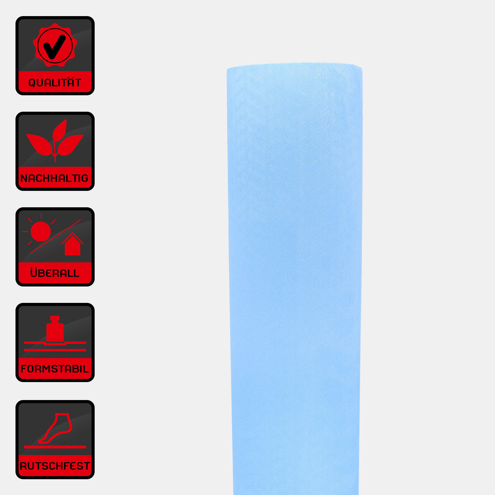 YOGAMATTE HELLBLAU/DUNKELBLAU 183 CM X 61 CM X 0,6 CM DEUSER® 2/6