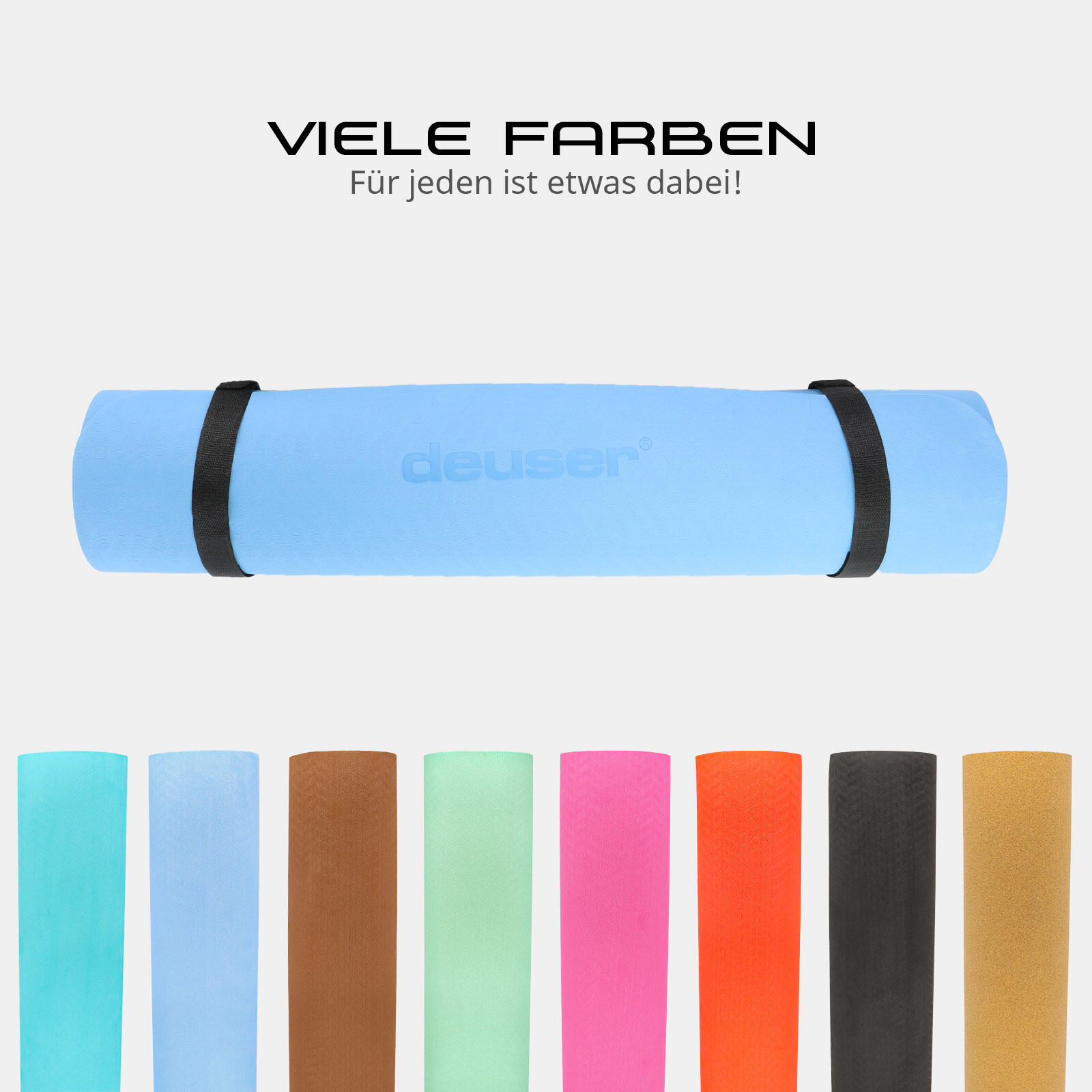 YOGAMATTE HELLBLAU/DUNKELBLAU 183 CM X 61 CM X 0,6 CM DEUSER® 6/6