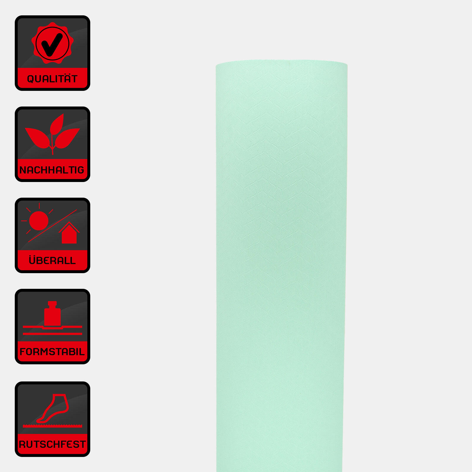 YOGAMATTE MINT/GRAU 183 CM X 61 CM X 0,6 CM DEUSER® 2/6
