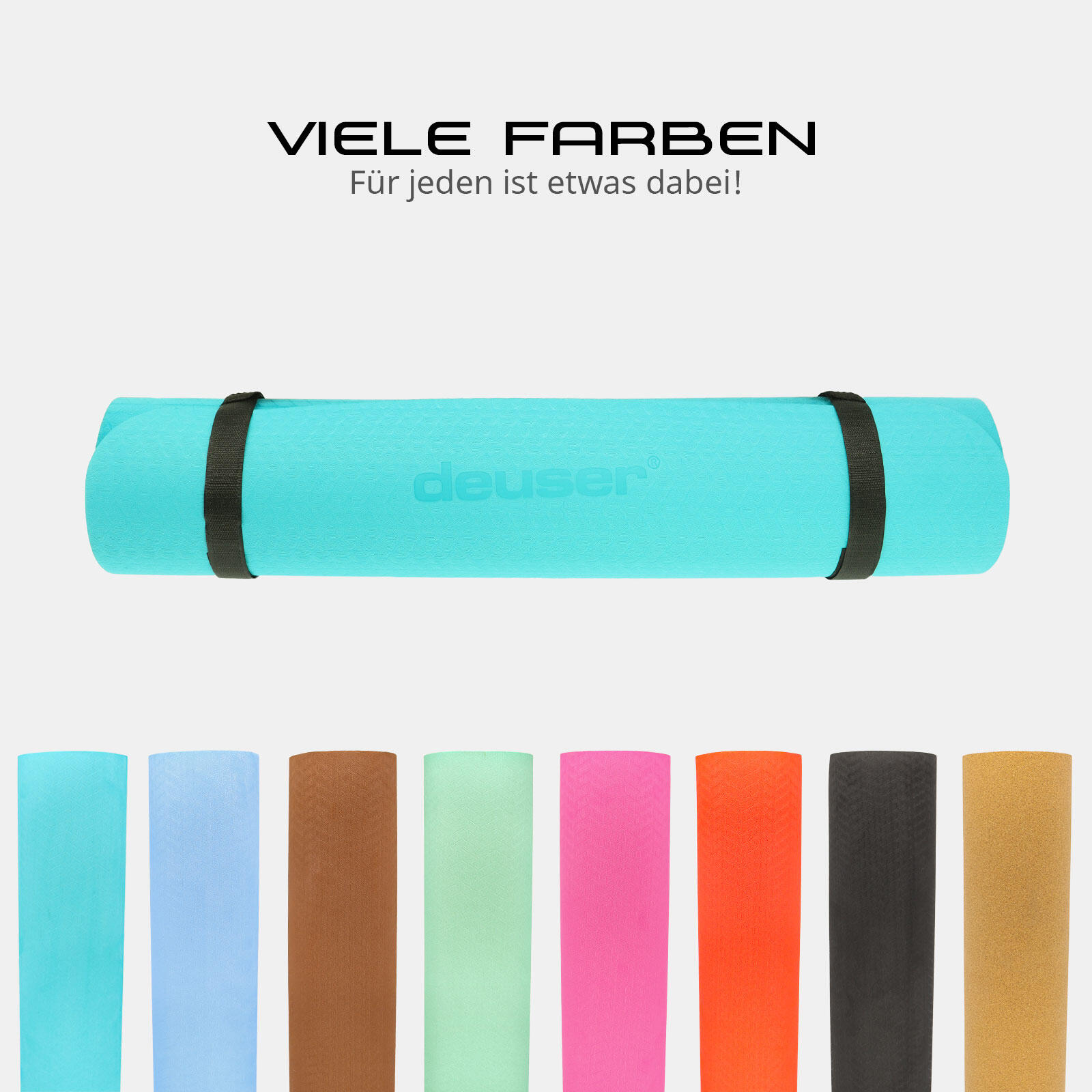 YOGAMATTE PETROL/GRAU 183 CM X 61 CM X 0,6 CM DEUSER® 6/6