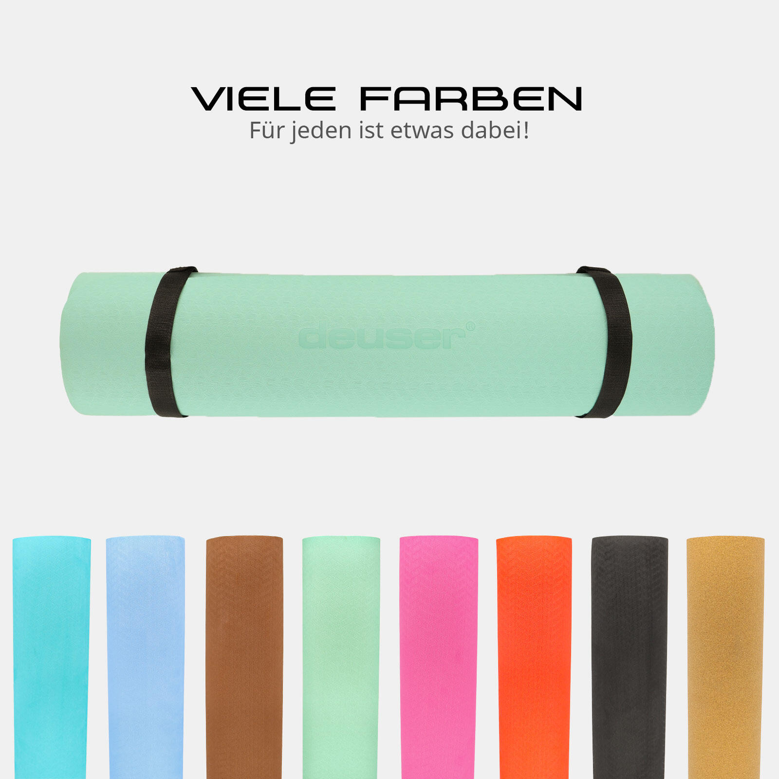 YOGAMATTE MINT/GRAU 183 CM X 61 CM X 0,6 CM DEUSER® 6/6
