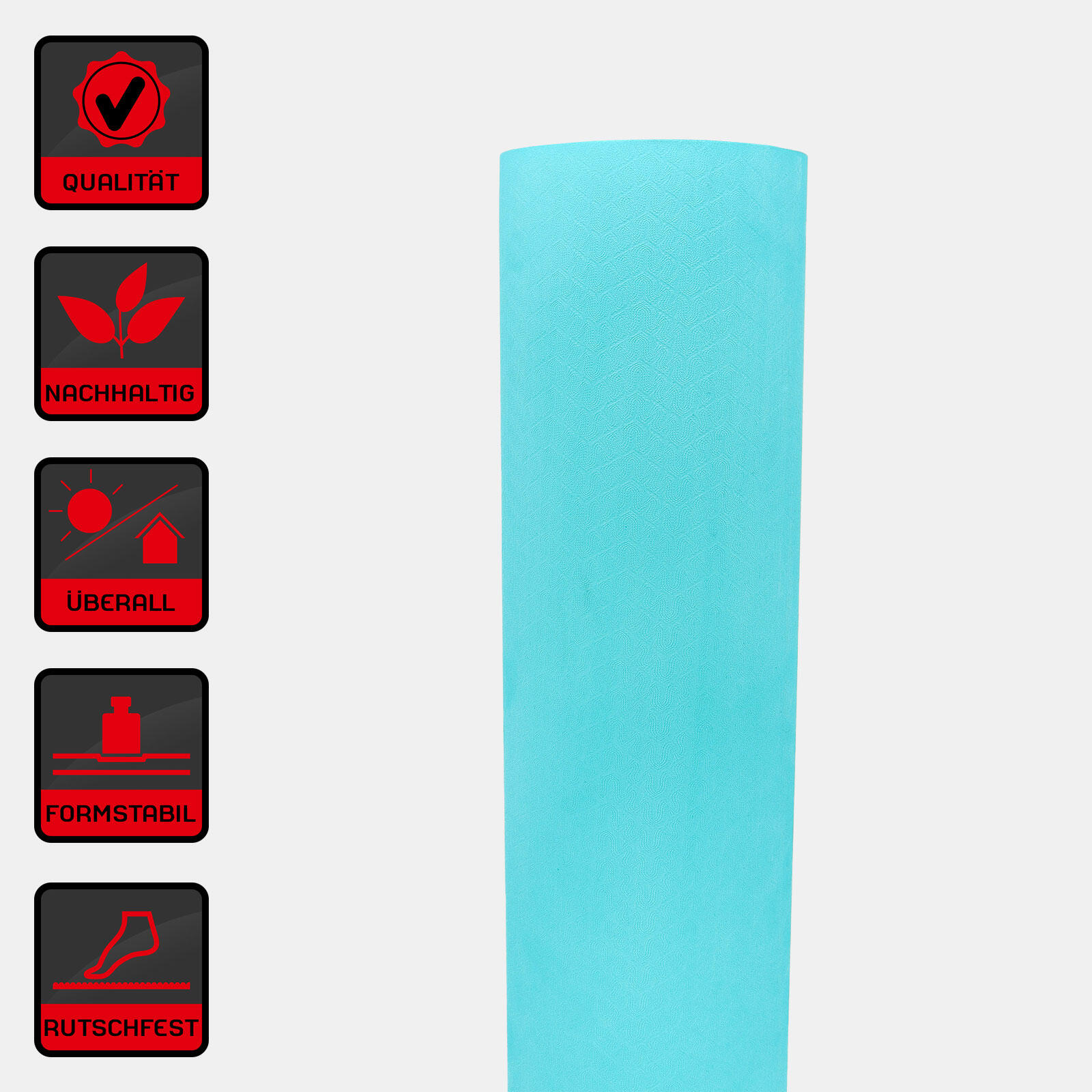 YOGAMATTE PETROL/GRAU 183 CM X 61 CM X 0,6 CM DEUSER® 2/6