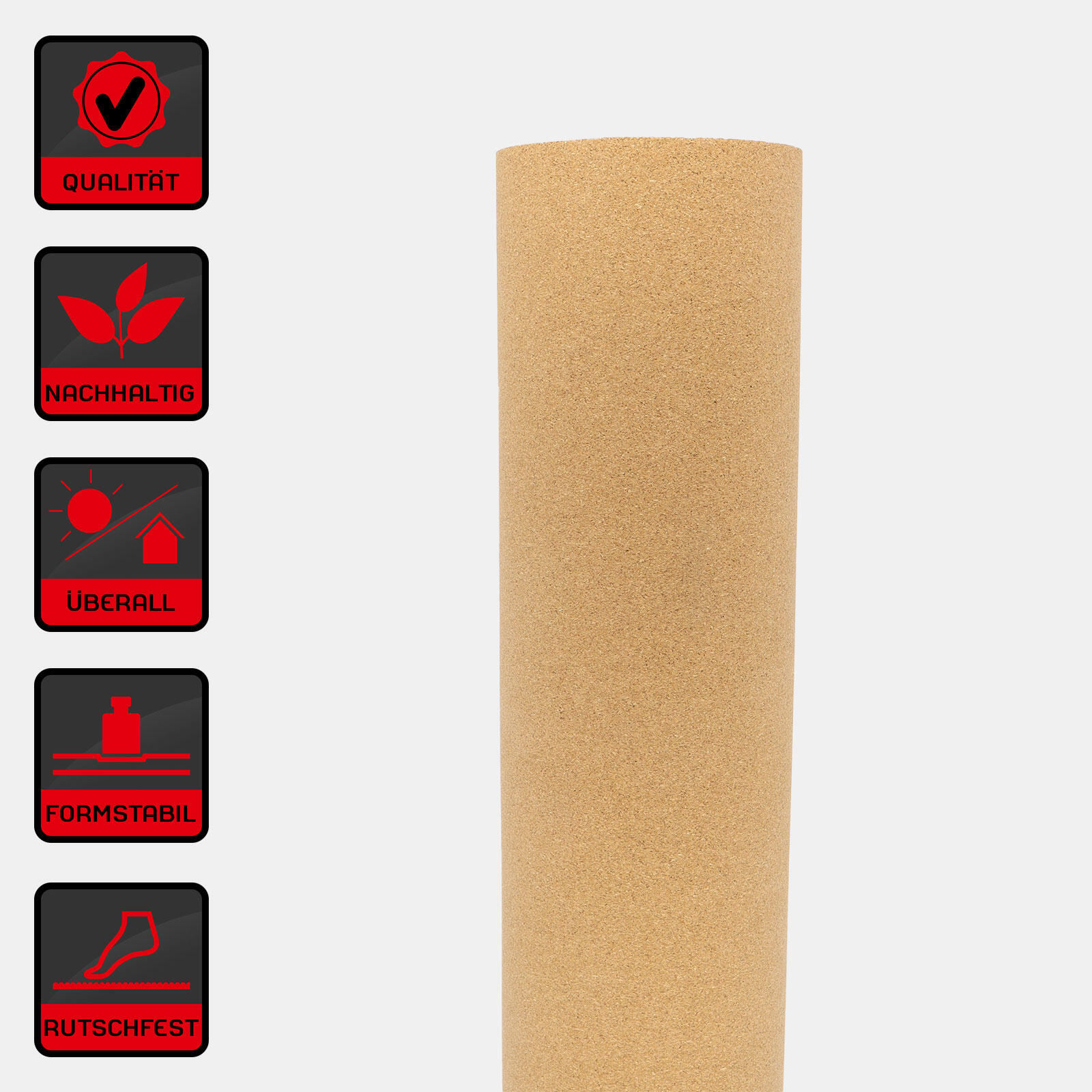 YOGAMATTE KORK/GRAU 183 CM X 61 CM X 0,6 CM DEUSER® 2/6