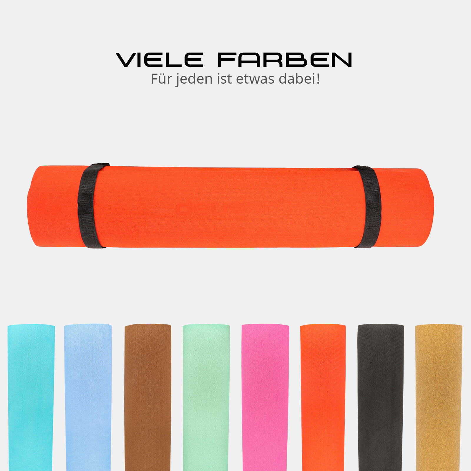 YOGAMATTE ROT/SCHWARZ 183 CM X 61 CM X 0,6 CM DEUSER® 6/6