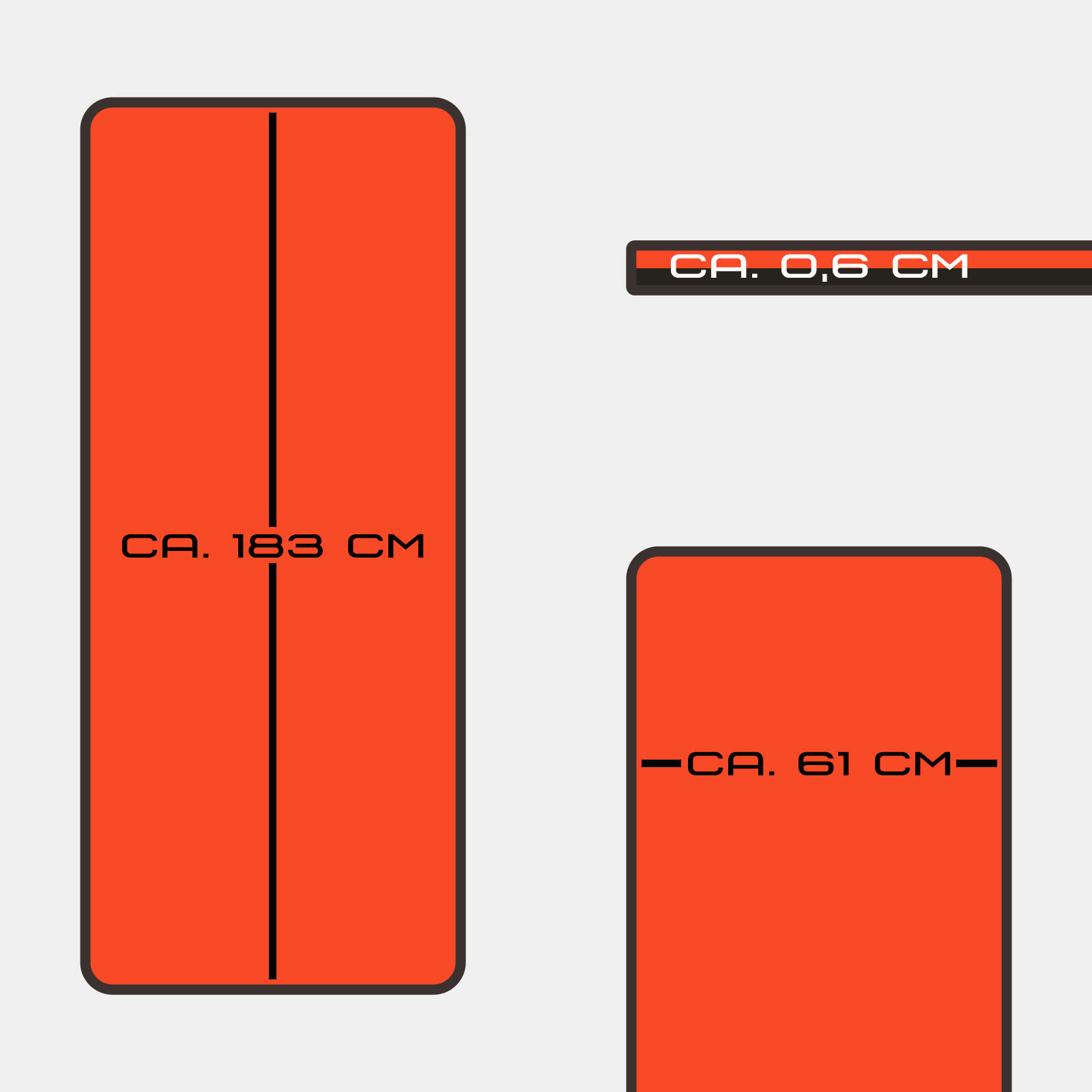 YOGAMATTE ROT/SCHWARZ 183 CM X 61 CM X 0,6 CM DEUSER® 5/6
