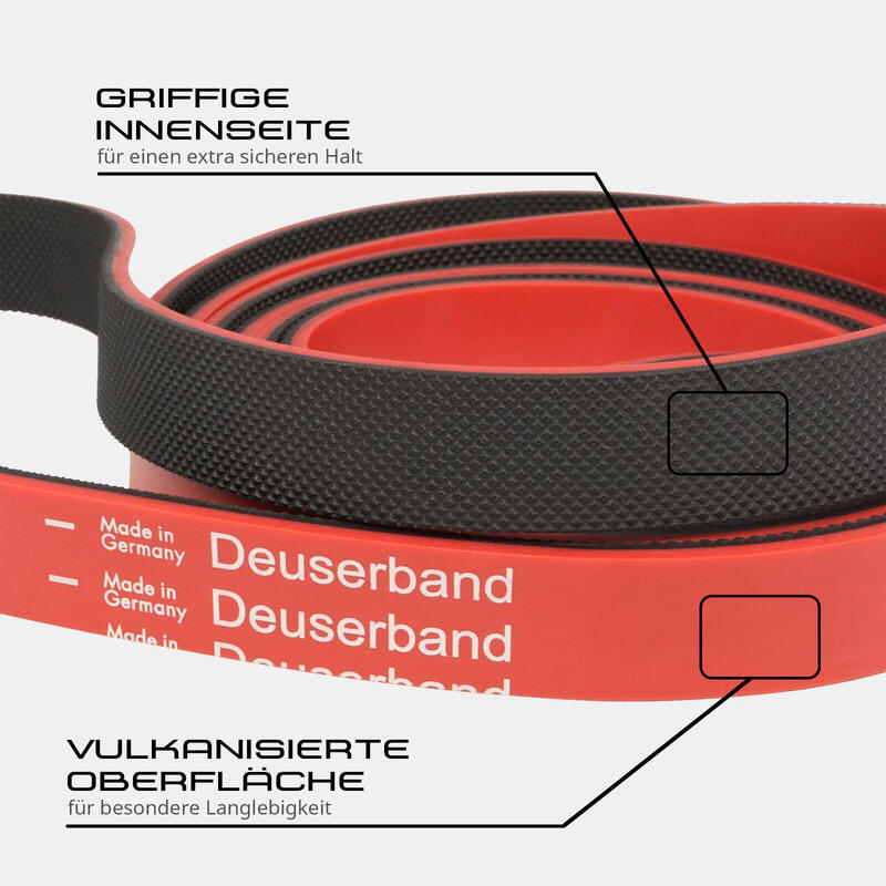 FITNESSBAND LIGHT ROT SCHWARZ 18 KG DEUSER® BAND