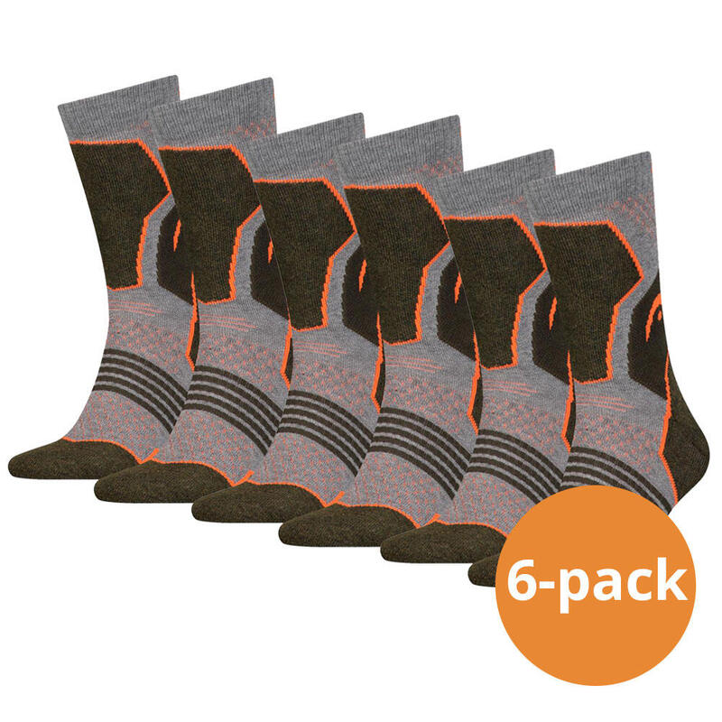 Wandelsokken Hiking Crew 6-pack Unisex Forest