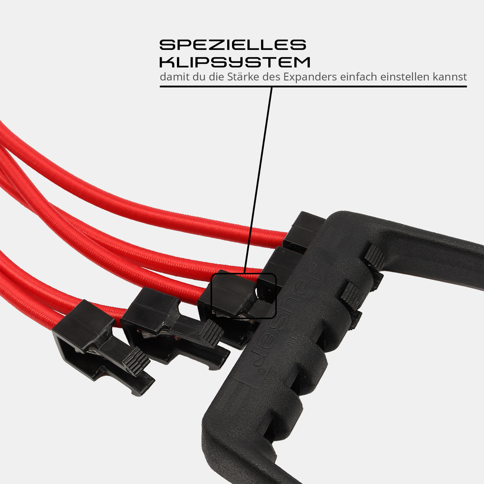 FITNESS EXPANDER KRAFTTRAINING ROT 15 - 75 KG DEUSER® 3/6