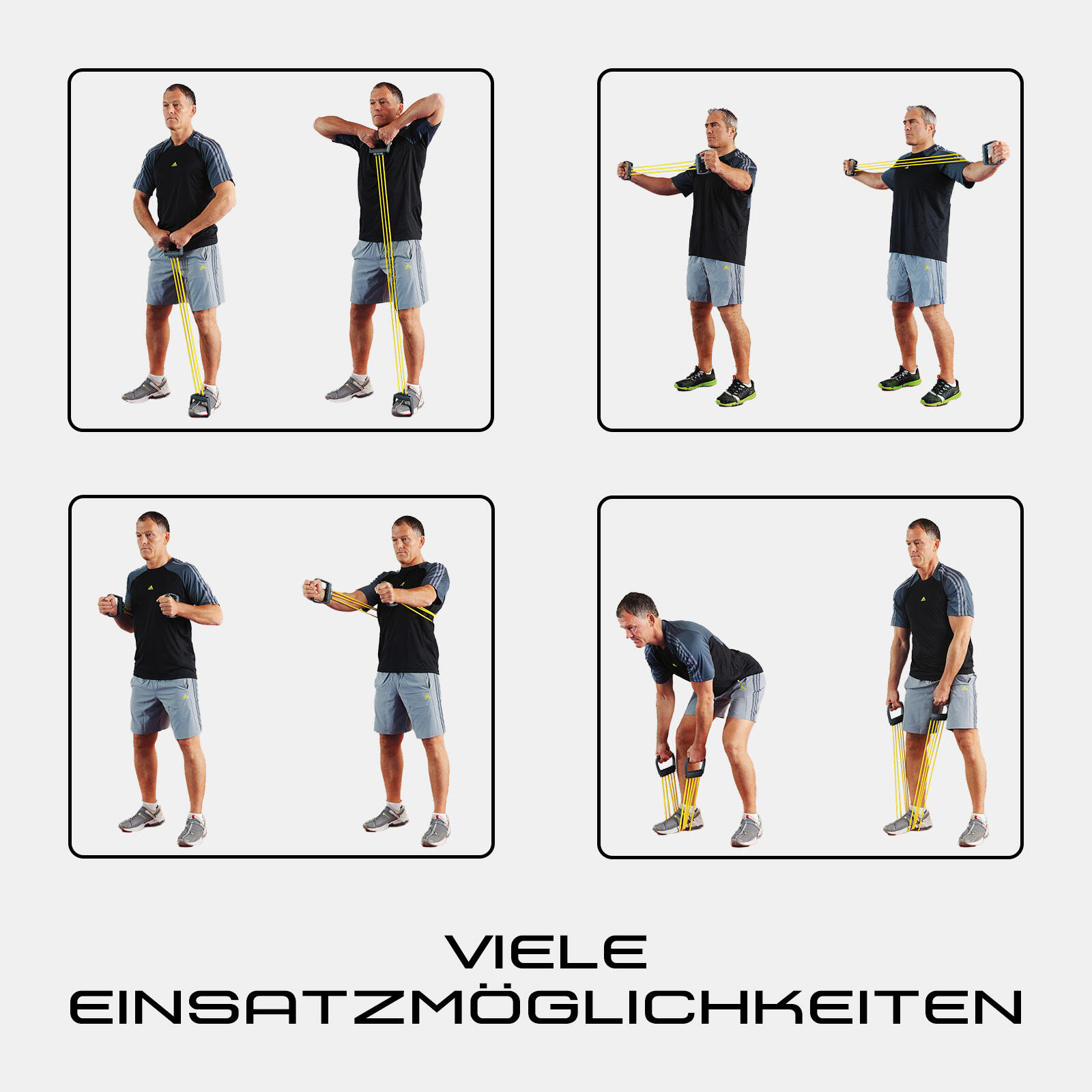 FITNESS EXPANDER KRAFTTRAINING GELB 10 - 50 KG DEUSER® 5/6