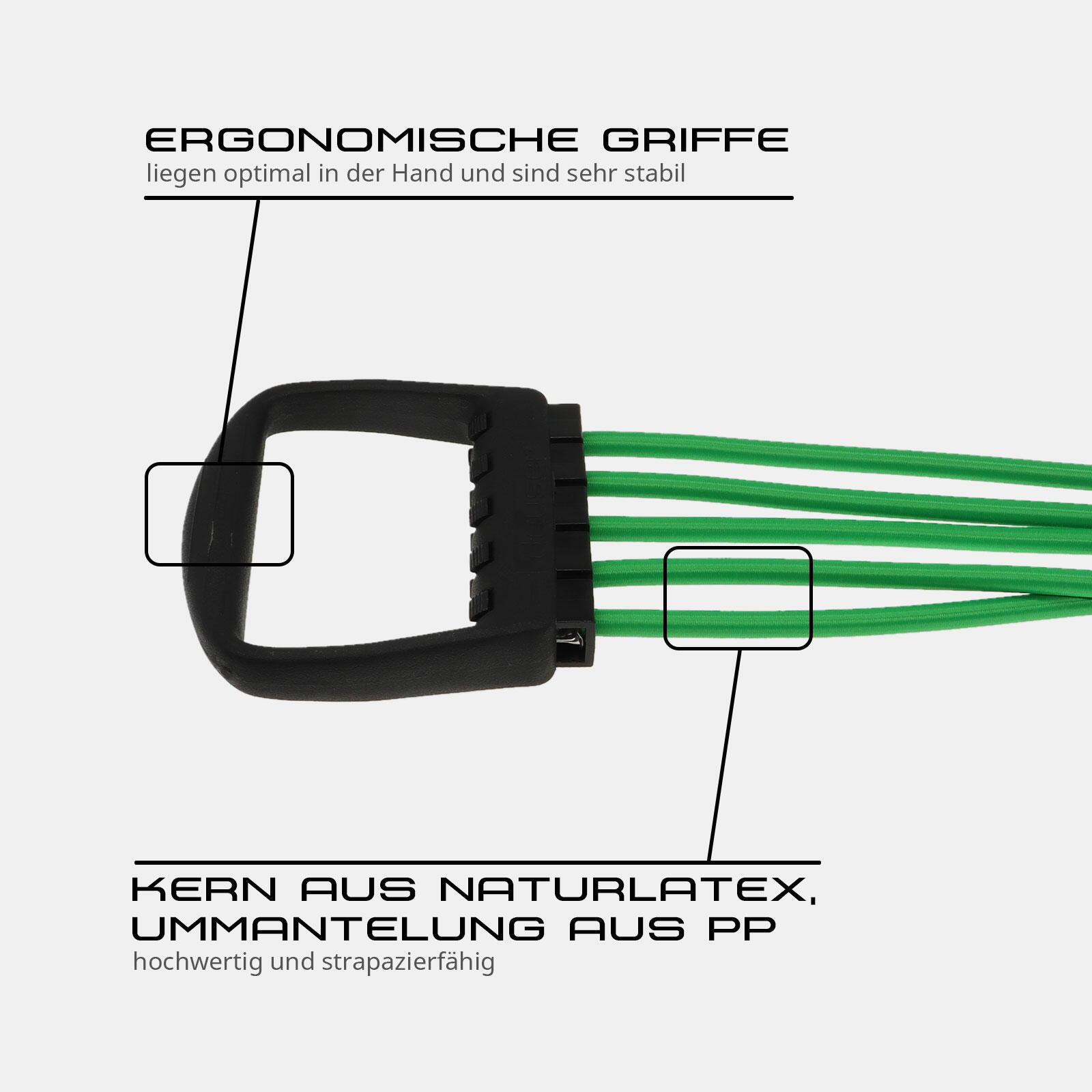 FITNESS EXPANDER KRAFTTRAINING GRÜN 25 - 125 KG DEUSER® 4/6