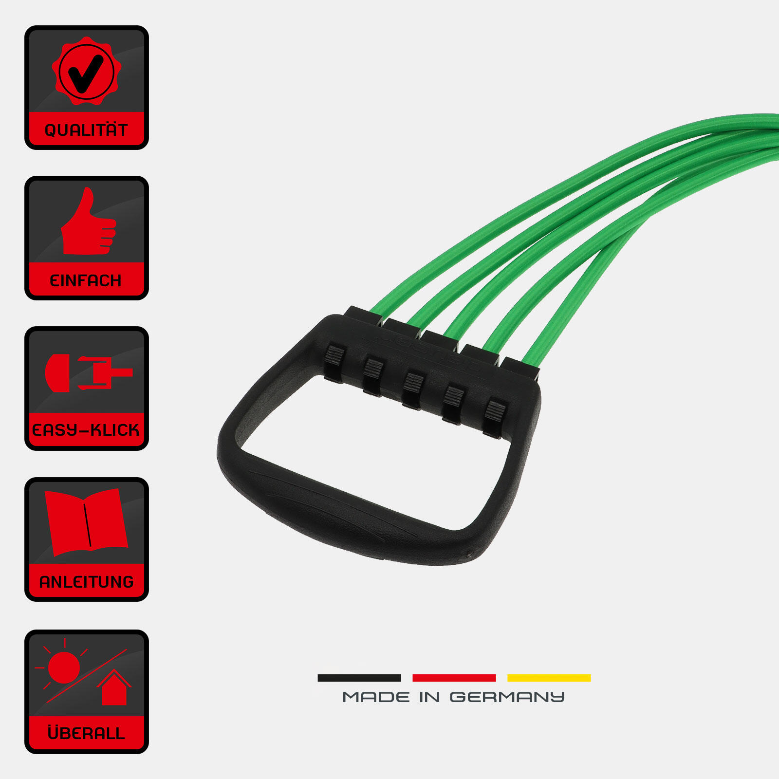 FITNESS EXPANDER KRAFTTRAINING GRÜN 25 - 125 KG DEUSER® 2/6