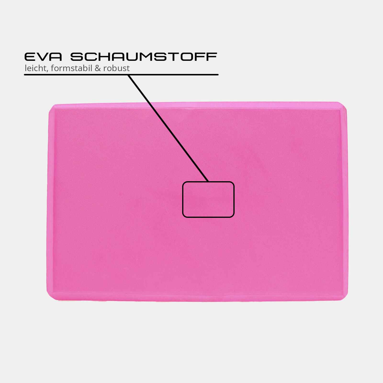 YOGA BLOCK PINK/GRAU 22 CM X 15 CM X 7 CM DEUSER® 3/4