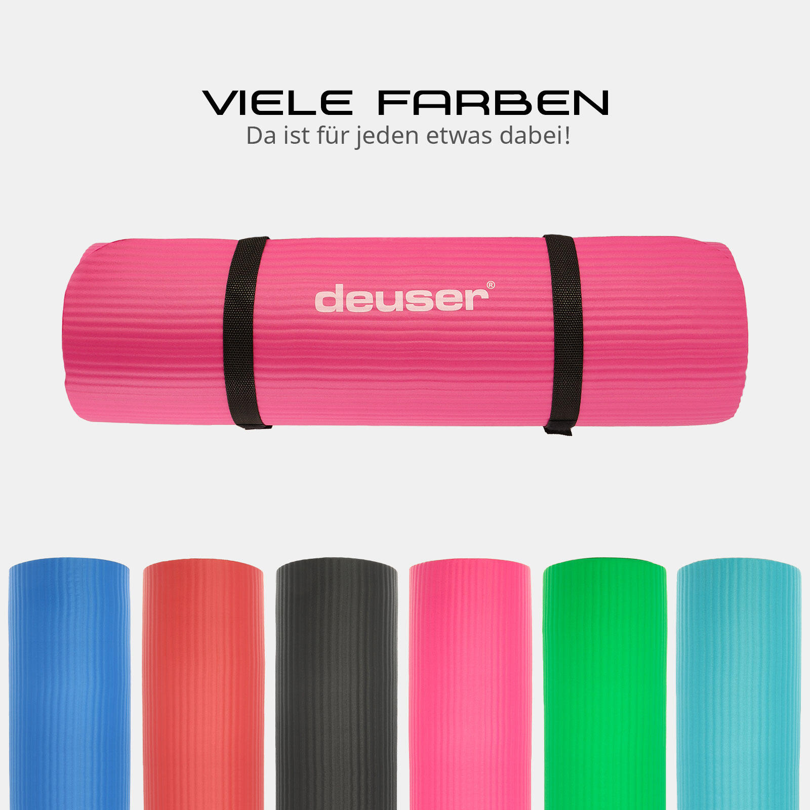 FITNESSMATTE PINK 182 CM X 61 CM X 1,2 CM DEUSER® 6/6