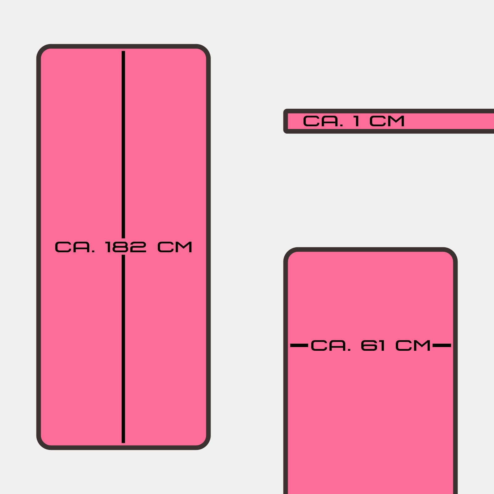 FITNESSMATTE PINK 182 CM X 61 CM X 1,2 CM DEUSER® 5/6