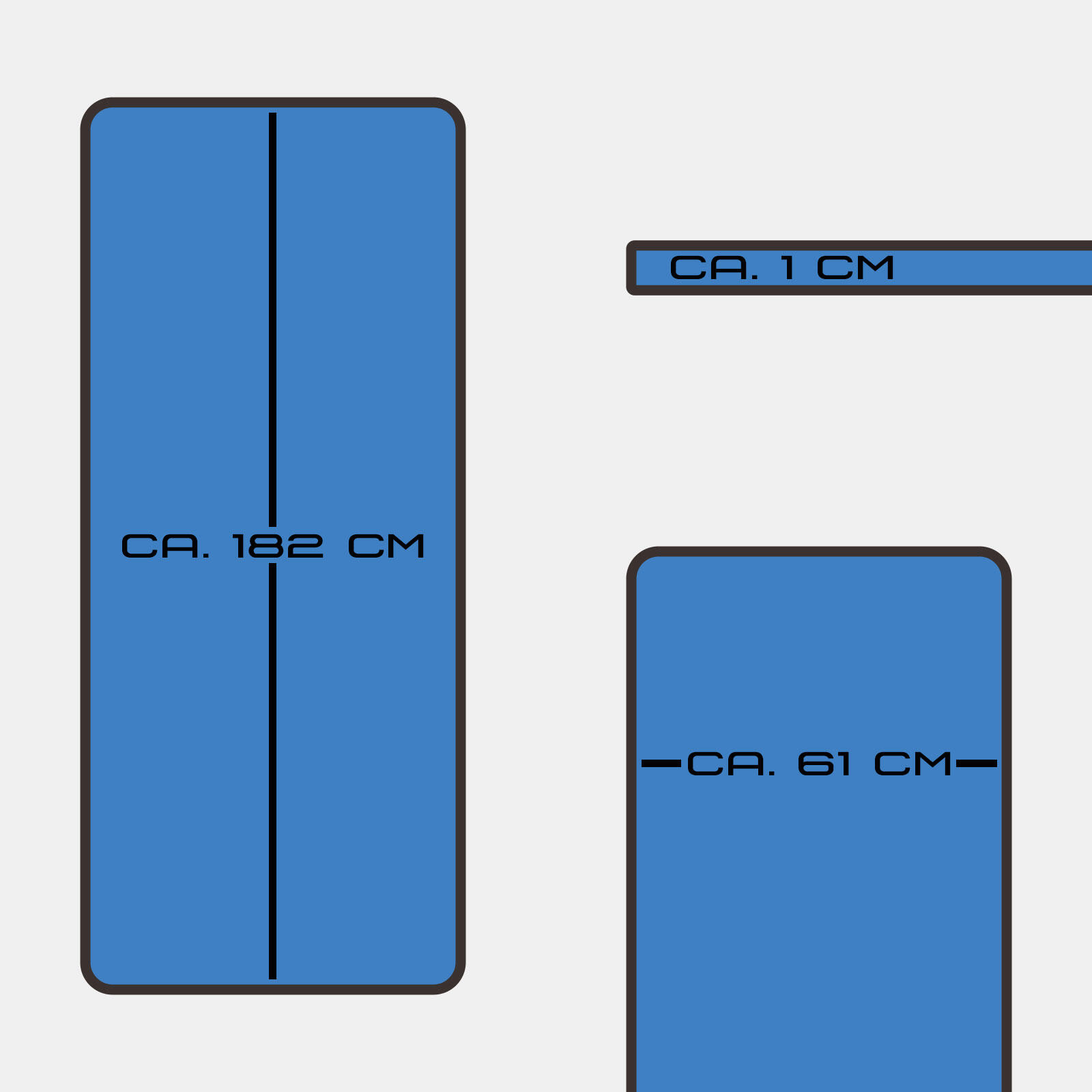 FITNESSMATTE BLAU 182 CM X 61 CM X 1,2 CM DEUSER® 5/6