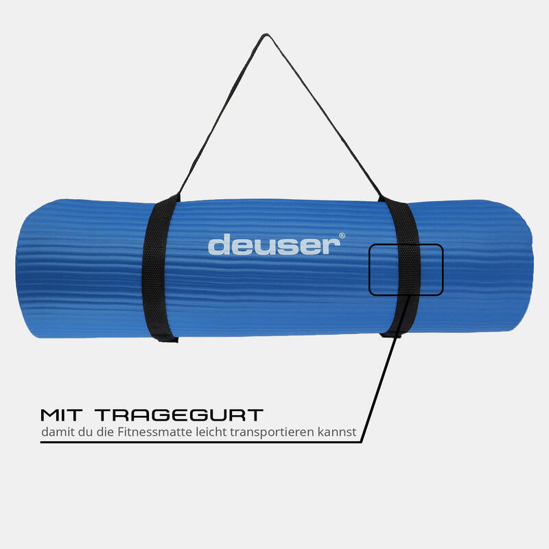 FITNESSMATTE BLAU 182 CM X 61 CM X 1,2 CM DEUSER®