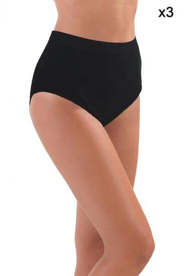 Pack 3 Slip en microfibre sans couture Carla