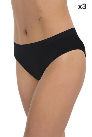 Pack 3 Slip en microfibre sans couture Carla